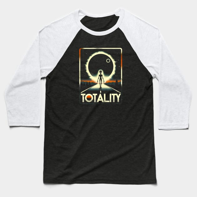 Total Solar Eclipse-Totality 2024 Alien Eclipse Road Trip T-Shirt Baseball T-Shirt by Klimek Prints
